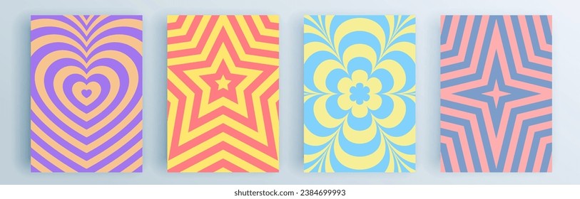 Modern abstract covers set, minimal covers design. Colorful geometric background, vector illustration.