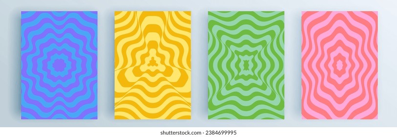 Modern abstract covers set, minimal covers design. Colorful geometric background, vector illustration.