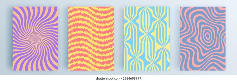 Modern abstract covers set, minimal covers design. Colorful geometric background, vector illustration.