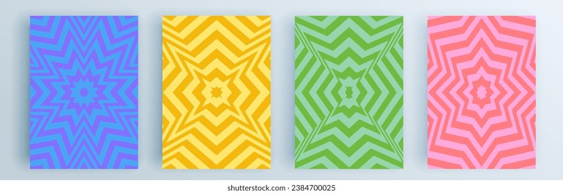 Modern abstract covers set, minimal covers design. Colorful geometric background, vector illustration.