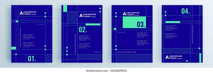 Modern abstract covers set, minimal covers design. Colorful geometric background, vector illustration.