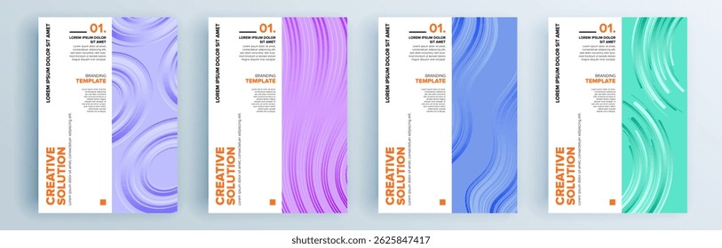 Modern abstract covers set, minimal covers design. Colorful geometric background, vector illustration.