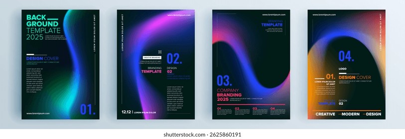 Modern abstract covers set, minimal covers design. Colorful geometric background, vector illustration.