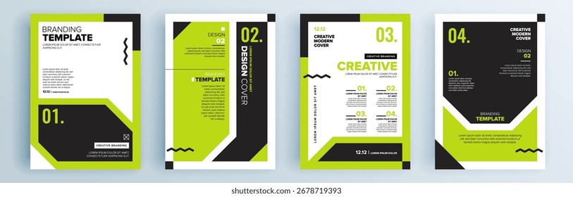Moderno abstrato cobre conjunto, design de capas mínimas. Fundo geométrico colorido, ilustração vetorial.

