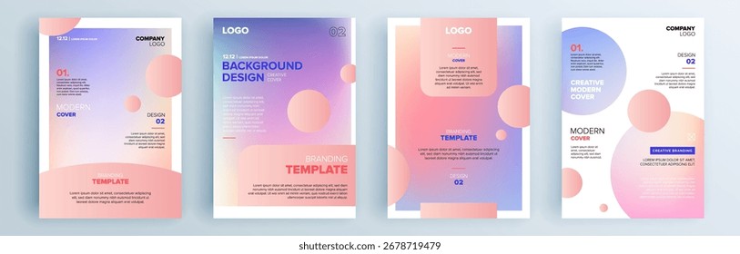 Conjunto de cubiertas abstractas modernas, diseño de cubiertas mínimas. Fondo geométrico colorido, Ilustración vectorial.

