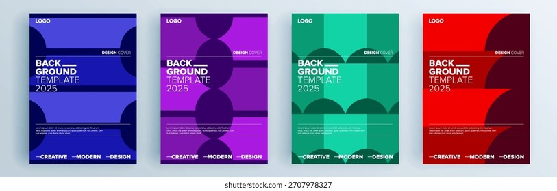 Modern abstract covers set, minimal covers design. Colorful geometric background, vector illustration.

