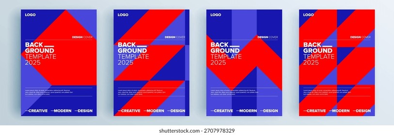 Modern abstract covers set, minimal covers design. Colorful geometric background, vector illustration.

