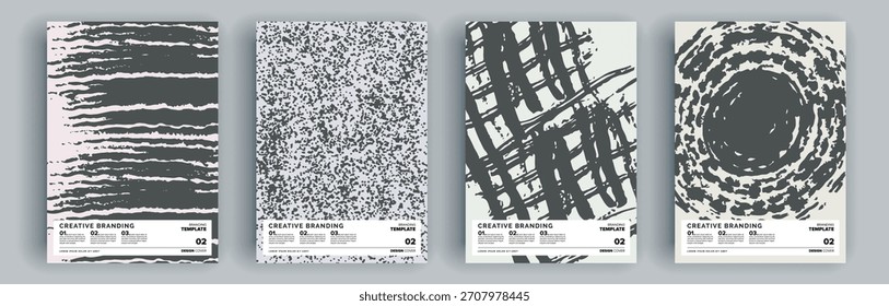 Modern abstract covers set, minimal covers design. Colorful geometric background, vector illustration.

