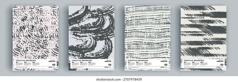 Moderno abstrato cobre conjunto, design de capas mínimas. Fundo geométrico colorido, ilustração vetorial.

