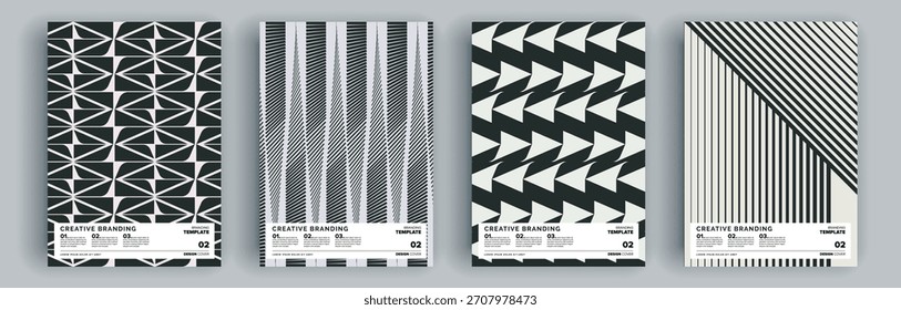 Modern abstract covers set, minimal covers design. Colorful geometric background, vector illustration.

