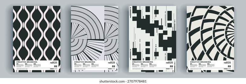 Modern abstract covers set, minimal covers design. Colorful geometric background, vector illustration.

