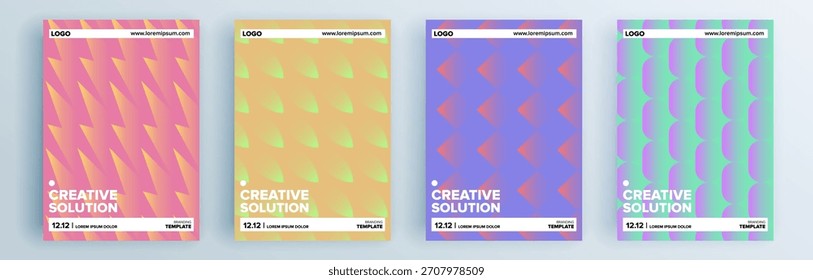 Moderno abstrato cobre conjunto, design de capas mínimas. Fundo geométrico colorido, ilustração vetorial.

