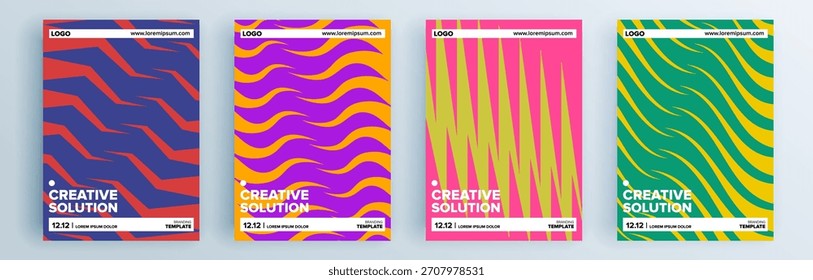 Modern abstract covers set, minimal covers design. Colorful geometric background, vector illustration.

