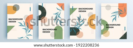 Modern abstract covers set, minimal covers design. Colorful geometric background, vector illustration.