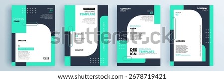 Modern abstract covers set, minimal covers design. Colorful geometric background, vector illustration.

