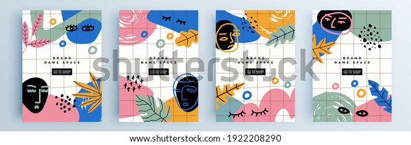 Modern abstract covers\
set, minimal covers design. Colorful geometric background, vector\
illustration.