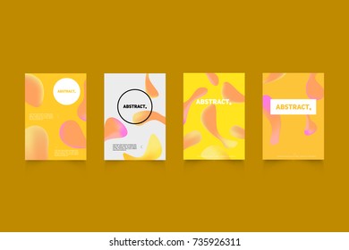 Modern abstract covers set. Abstract shapes composition. Futuristic minimal design.