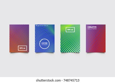 Modern abstract covers set. Abstract shapes composition. Futuristic minimal design.