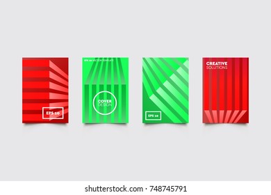 Modern abstract covers set. Abstract shapes composition. Futuristic minimal design.