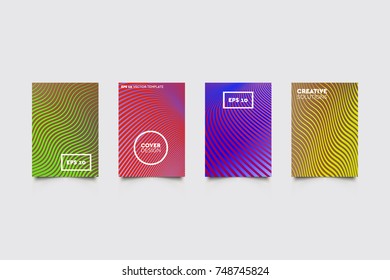 Modern abstract covers set. Abstract shapes composition. Futuristic minimal design.