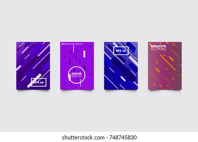 Modern abstract covers set. Abstract shapes composition. Futuristic minimal design.