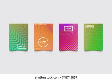 Modern abstract covers set. Abstract shapes composition. Futuristic minimal design.