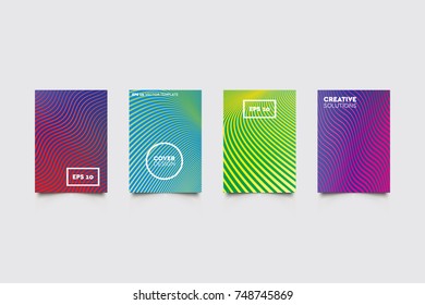 Modern abstract covers set. Abstract shapes composition. Futuristic minimal design.