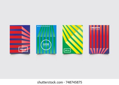 Modern abstract covers set. Abstract shapes composition. Futuristic minimal design.