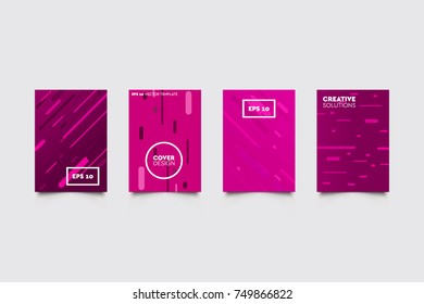 Modern abstract covers set. Abstract shapes composition. Futuristic minimal design.