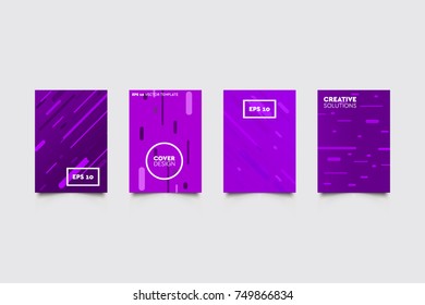 Modern abstract covers set. Abstract shapes composition. Futuristic minimal design.