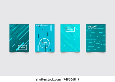 Modern abstract covers set. Abstract shapes composition. Futuristic minimal design.