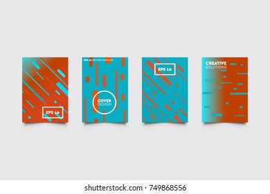 Modern abstract covers set. Abstract shapes composition. Futuristic minimal design.