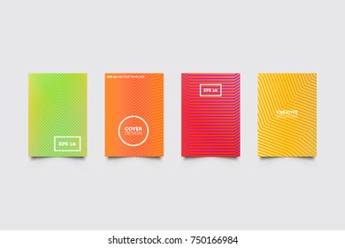 Modern abstract covers set. Abstract shapes composition. Futuristic minimal design.
