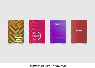 Modern abstract covers set. Abstract shapes composition. Futuristic minimal design.