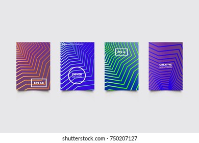 Modern abstract covers set. Abstract shapes composition. Futuristic minimal design.