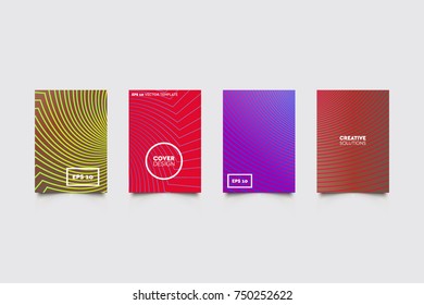 Modern abstract covers set. Abstract shapes composition. Futuristic minimal design.