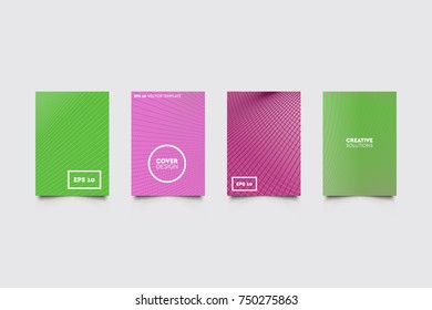 Modern abstract covers set. Abstract shapes composition. Futuristic minimal design.