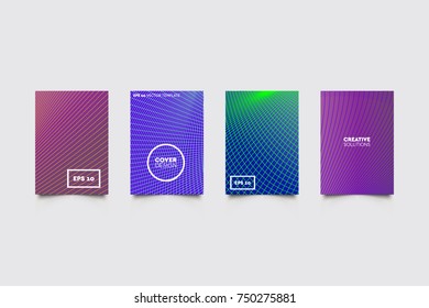 Modern abstract covers set. Abstract shapes composition. Futuristic minimal design.