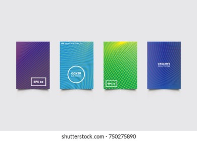Modern abstract covers set. Abstract shapes composition. Futuristic minimal design.