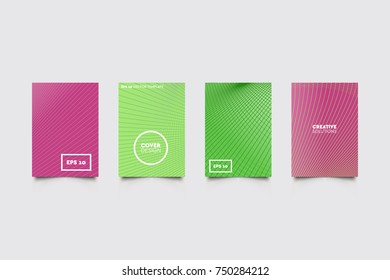 Modern abstract covers set. Abstract shapes composition. Futuristic minimal design.
