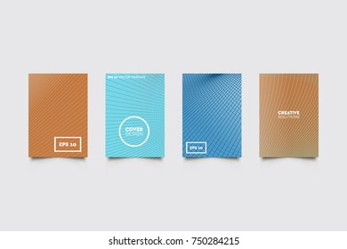 Modern abstract covers set. Abstract shapes composition. Futuristic minimal design.