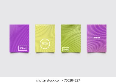 Modern abstract covers set. Abstract shapes composition. Futuristic minimal design.