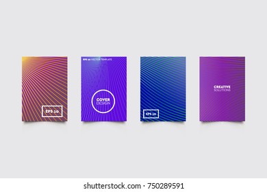 Modern abstract covers set. Abstract shapes composition. Futuristic minimal design.