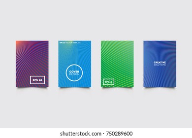 Modern abstract covers set. Abstract shapes composition. Futuristic minimal design.