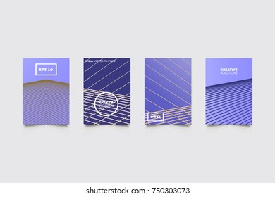 Modern abstract covers set. Abstract shapes composition. Futuristic minimal design.