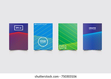 Modern abstract covers set. Abstract shapes composition. Futuristic minimal design.