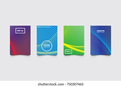 Modern abstract covers set. Abstract shapes composition. Futuristic minimal design.