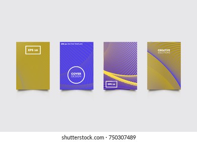 Modern abstract covers set. Abstract shapes composition. Futuristic minimal design.