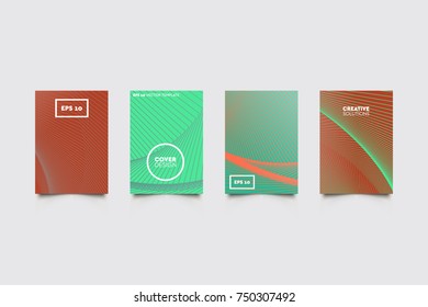 Modern abstract covers set. Abstract shapes composition. Futuristic minimal design.