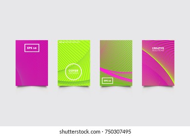 Modern abstract covers set. Abstract shapes composition. Futuristic minimal design.